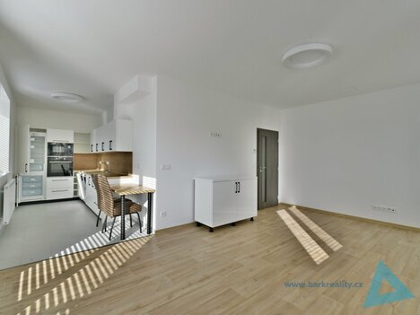 Moderní byt 1+kk s balkonem, parkovacím stáním a kompletním vybavením kuchyně – volný od 1.2.2026